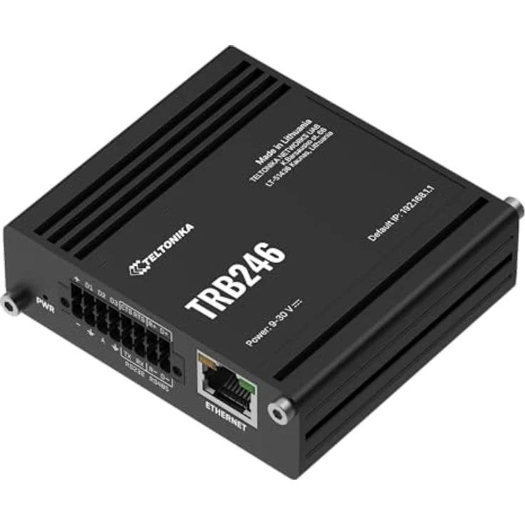 Teltonika TRB246, Router mit robusten Konnektivitätsoptionen, IP30 Gehäuse in Schwarz – Bild 2