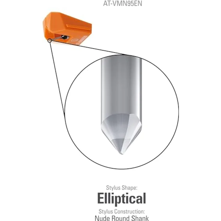 Audio-Technica AT-VMN95EN Elliptical Nude Ersatz- oder Upgrade-Eingabestift für VM95 Series Patronen (AT-VMN95EN Elliptical Nude) – Bild 2