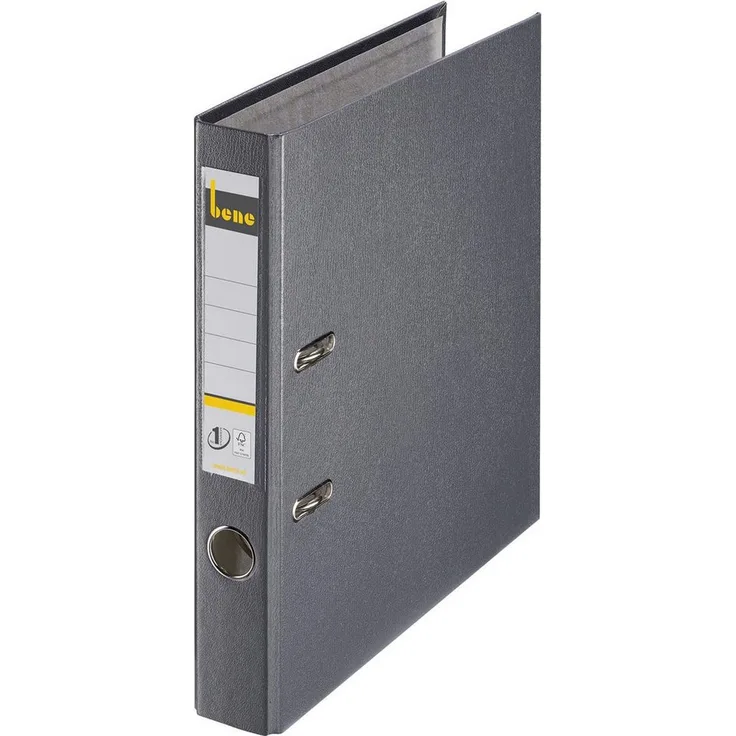 bene Aktenordner bene No.1 Power Ordner schiefer Kunststoff 5,2 cm DIN A4, schmutz- und feuchtigkeitsabweisend