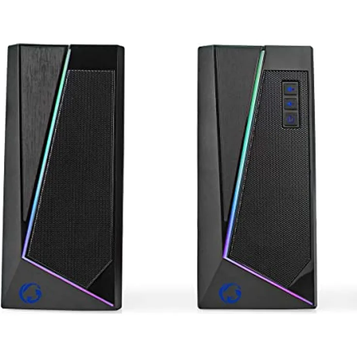 NEDIS Gaming-Lautsprecher | Lautsprecherkanäle: 2.0 | Stromversorgung über USB | 3.5 mm Stecker | 18 W | LED | Lautstärke-Regler