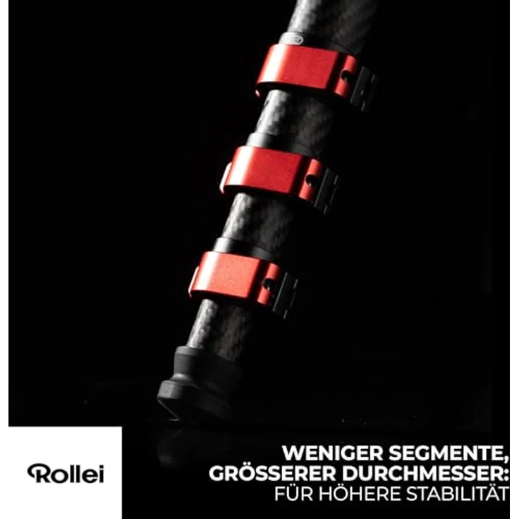 Rollei Easy Traveler XL Carbonstativ - 10 kg Tragkraft, Stabile Bauweise, Ultraleicht, Kompakt, Mühelose Feststellfunktion – Bild 3