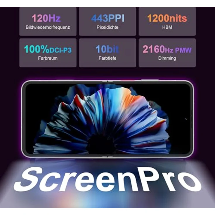 Nubia Flip 2 5G Smartphone, 256 GB, 17,5 cm (6.9 Zoll), Android, 50 MP Dual Kamera, Lilac Purple – Bild 4