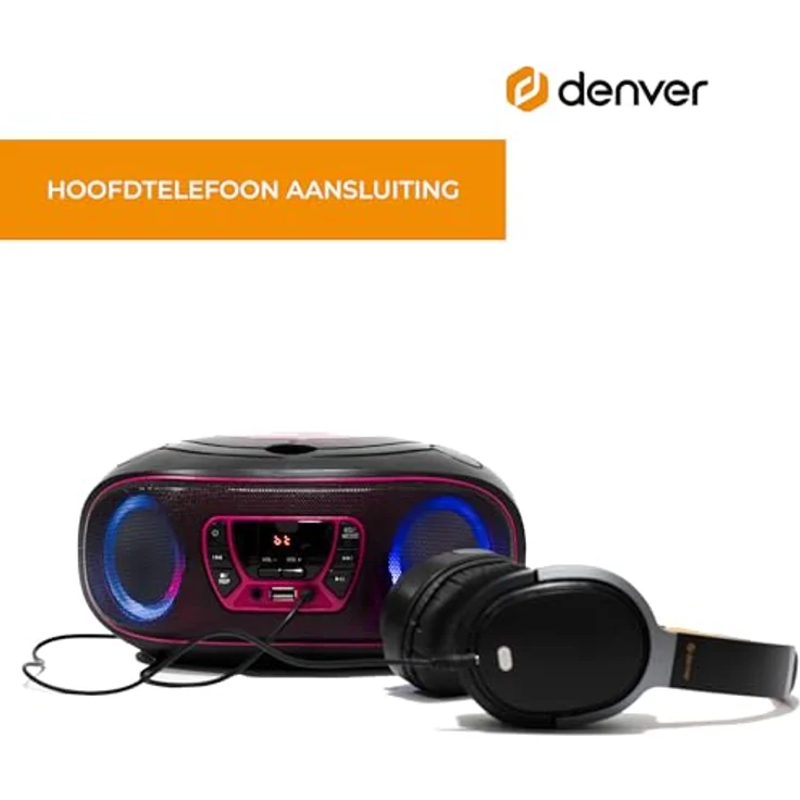 Denver Electronics TCL-212BT - CD-Player (4 W, FM, Extern, Tragbarer CD-Player, Pink, 3,5 mm) – Bild 6
