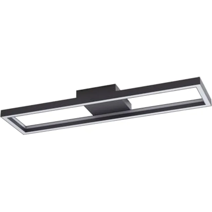Lucande LED Deckenlampe dimmbar, RGB Backlight, wechselbare Lichtfarbe (2700-6500K), Fernbedienung, App Steuerung, Smart Home Wohnzimmerlampe, Deckenleuchte - Schwarz