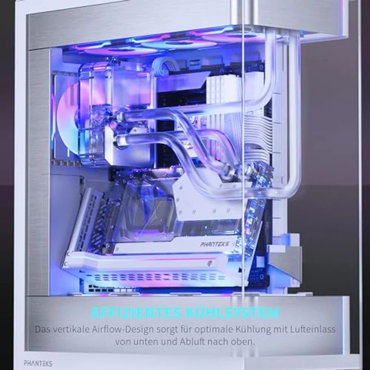 PHANTEKS Evolv X2 PC-Gehäuse, Midi-Tower, E-ATX, Tempered Glass, DRGB - weiß – Bild 4
