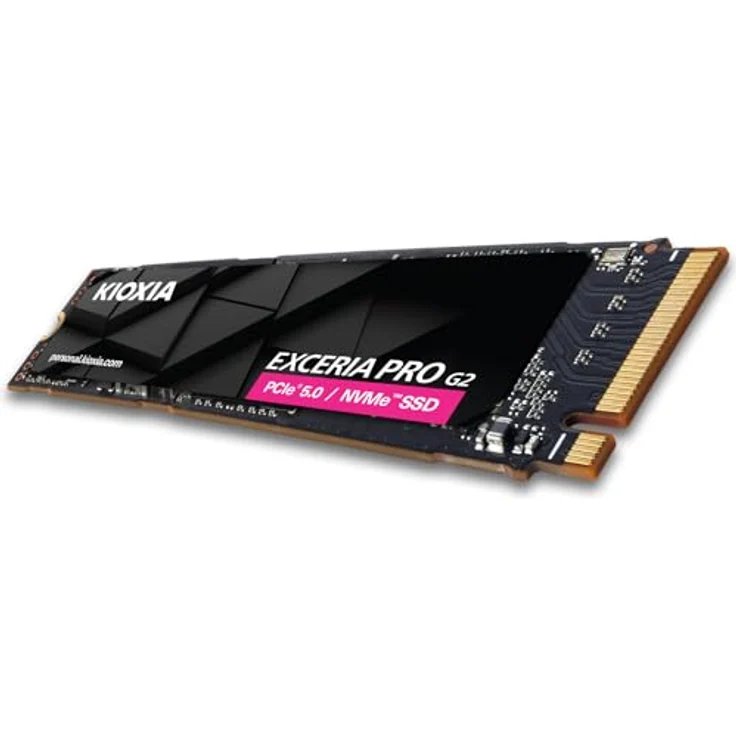 KIOXIA EXCERIA PRO G2, 1TB M.2 2280 NVMe SSD, PCIe 5.0, bis zu 14.900 MB/s Lesen, 13.700 MB/s Schreiben, internes Hochgeschwindigkeitslaufwerk für Laptop und Desktop-PC, Gaming, Content Creation, Videobearbeitung – Bild 3
