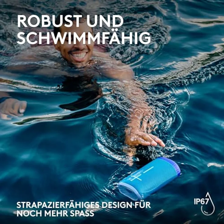Ultimate Ears EVERBOOM Bluetooth-Lautsprecher, satter Bass, 360-Grad-Sound, wasserdicht IP67, bis 20 Stunden Akkulaufzeit, 55 m Reichweite - Schwarz – Bild 5
