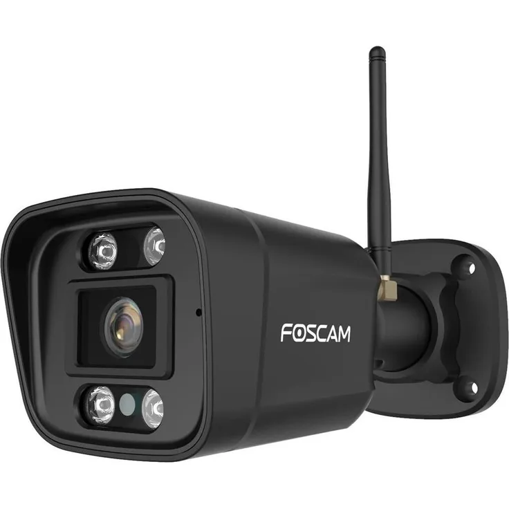 Foscam V5P WLAN-Kamera Schwarz, 3072 x 1728 Pixel, IP66-Schutzart, Bewegungsmelder, Smart Home kompatibel