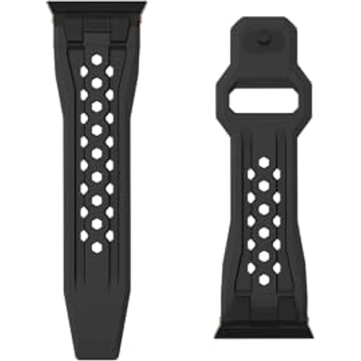 UAG Urban Armor Gear Monarch Strap für Apple Watch Ultra/42/44/45/46mm, robustes Uhrenarmband in Schwarz/Titan – Bild 9