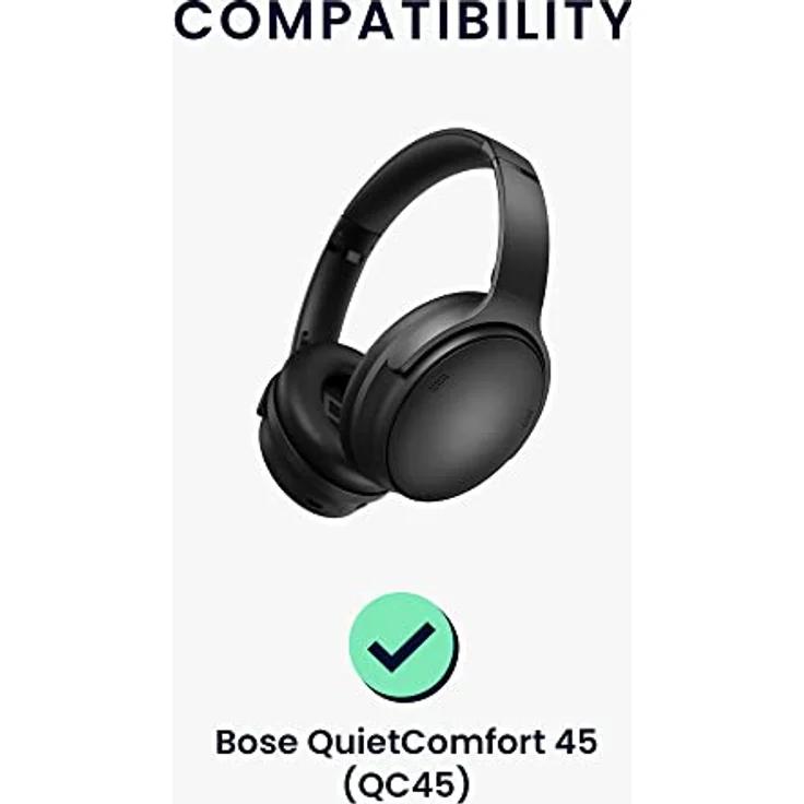 kwmobile 2X Ohrpolster kompatibel mit Bose QuietComfort 45 / QC45 - Kunstleder Polster für Over Ear Headphones – Bild 2