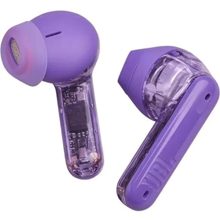 JBL Tune Flex Ghost Kopfhörer – Wasserfeste In-Ear-Kopfhörer mit Noise-Cancelling, Bluetooth und bis zu 32 Stunden Akkulaufzeit – Purple Ghost – Bild 4