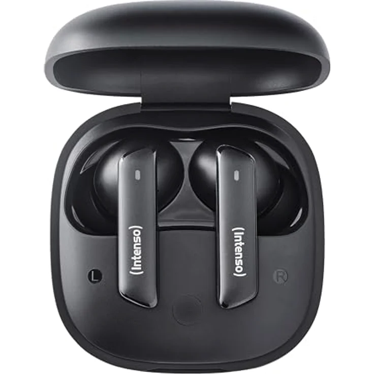 Intenso True Wireless Kopfhörer Buds Pro T500AE schwarz, Spritzwasserschutz, Ergonomische Passform, Touchsteuerung, Akkulaufzeit bis zu 9 Stunden – Bild 2