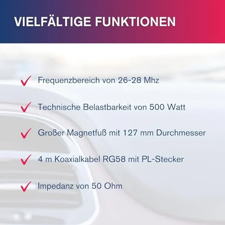 Albrecht 6335 S75 CB-Mobilantenne, 76 cm Magnetfußantenne für PKW, LKW und Transporter – Bild 6