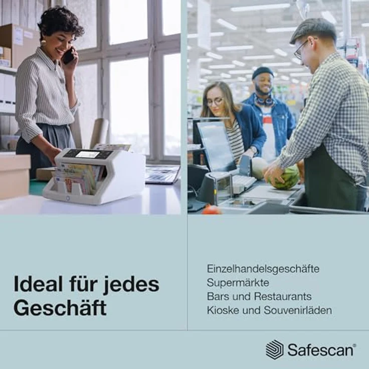 Safescan Banknotenzähler 2865-SC, 100% Falschgelderkennung, bis zu 1.200 Banknoten/min, inkl. Bluetooth App – Bild 8