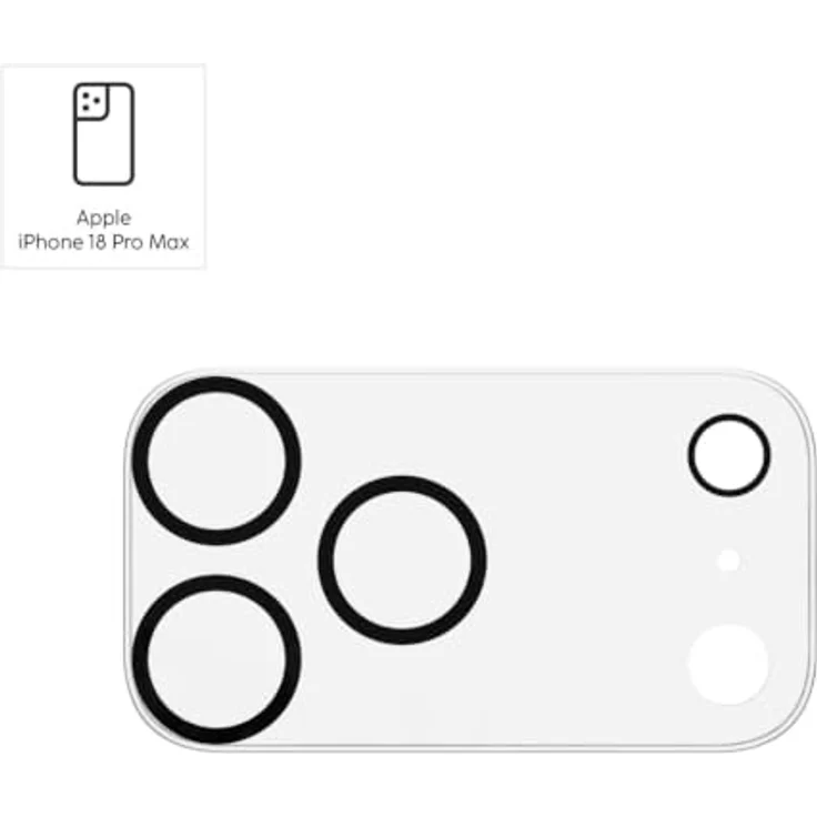 Hama 233322 Cam Protect Kameraobjektivschutz gehärtetes Glas 9H für Apple iPhone 18 Pro Max, stoßfest und kratzresistent – Bild 2