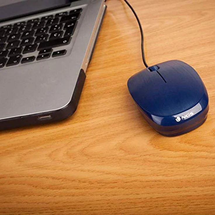 NGS Flame - Optische Maus mit 1000 dpi und Kabel. Maus mit USB-Anschluss. Blau – Bild 3