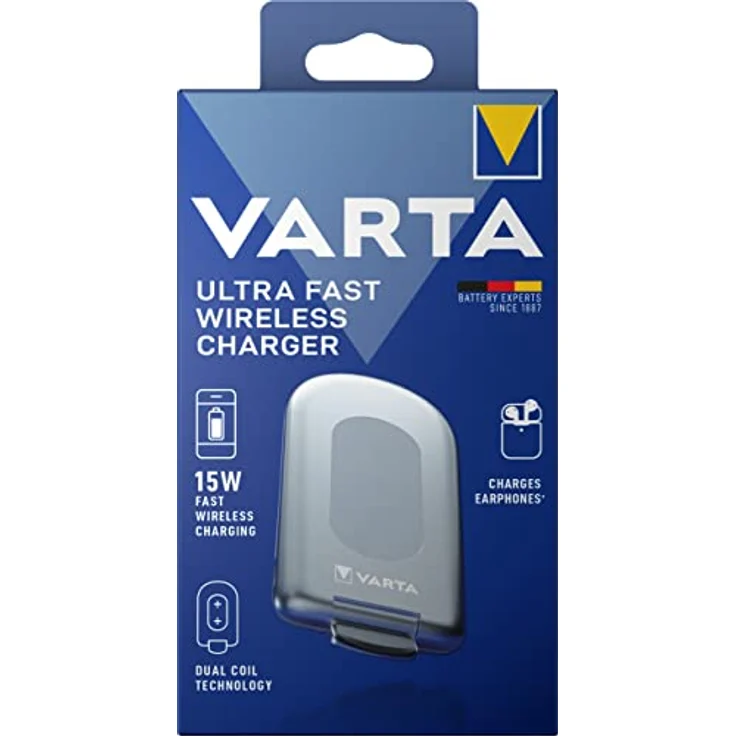 VARTA Ultra Fast Wireless Charger 15W Qi-Ladegerät (kabellos) Silber – Bild 2