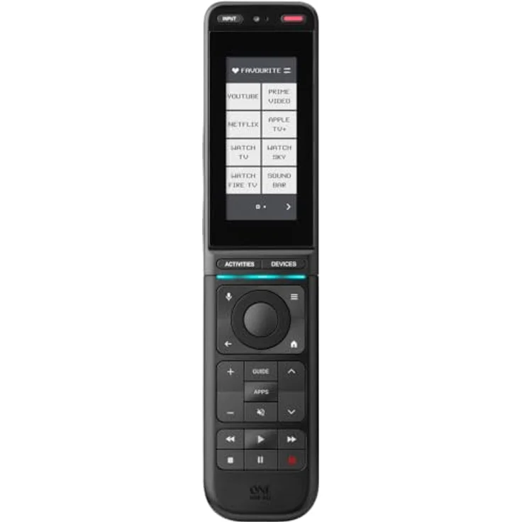 One for All URC7985 Smart Control Pro, Universalfernbedienung mit E-Ink-Touchscreen, App-Steuerung, Sprachsteuerung, Hintergrundbeleuchtung, anthrazit schwarz – Bild 2
