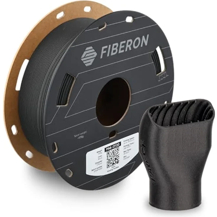 Polymaker PolyMide PA6-CF, Kohlenstofffaserverstärktes Nylonfilament, Schwarz, 1,75mm, 500g