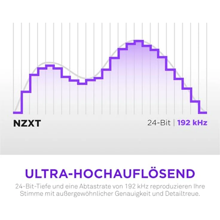 NZXT Capsule Elite - Premium-USB-Kondensatormikrofon für Gaming, Streaming, Podcasting und Aufnahmen - 24-Bit-Tiefe, 192 kHz Abtastrate, RGB-Beleuchtung - Weiß – Bild 5