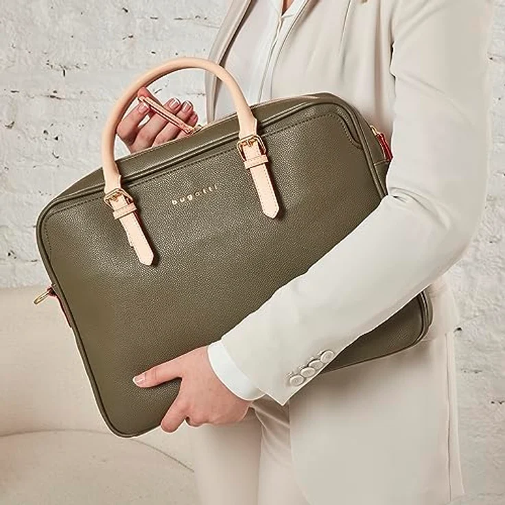 bugatti Aktentasche ELLA, Business-Laptoptasche, violettes Innenfutter, Smartphonefach bis 6 Zoll, gepolstertes Notebookfach bis 15 Zoll – Bild 6