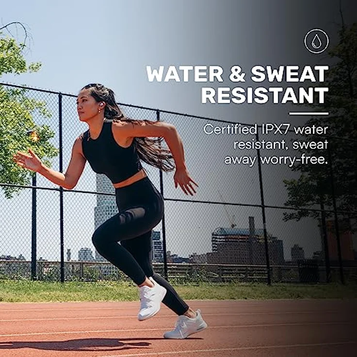 Raycon Fitness True Wireless Bluetooth-Ohrhörer mit eingebautem Mikrofon 54 Stunden Akku IPX 7 wasserdicht und Ladebox mit Talk, Text und Play Bluetooth 5.2 Portable Sport (Lila) – Bild 5