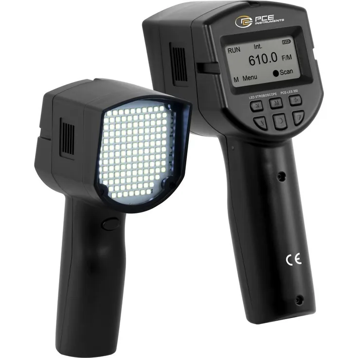 PCE Instruments PCE-LES 350, tragbares LED-Stroboskop mit 144 LEDs, kompaktes Design und IP20 Schutzklasse