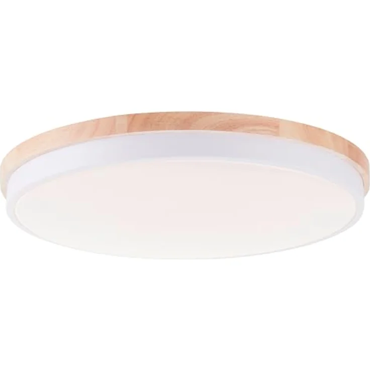 Brilliant LED Deckenleuchte, Ø52cm, 36W, 4500 Lumen, dimmbar, CCT Steuerung, echtes Holz, Fernbedienung, warmweiß bis kaltweiß, energiesparend – Bild 3