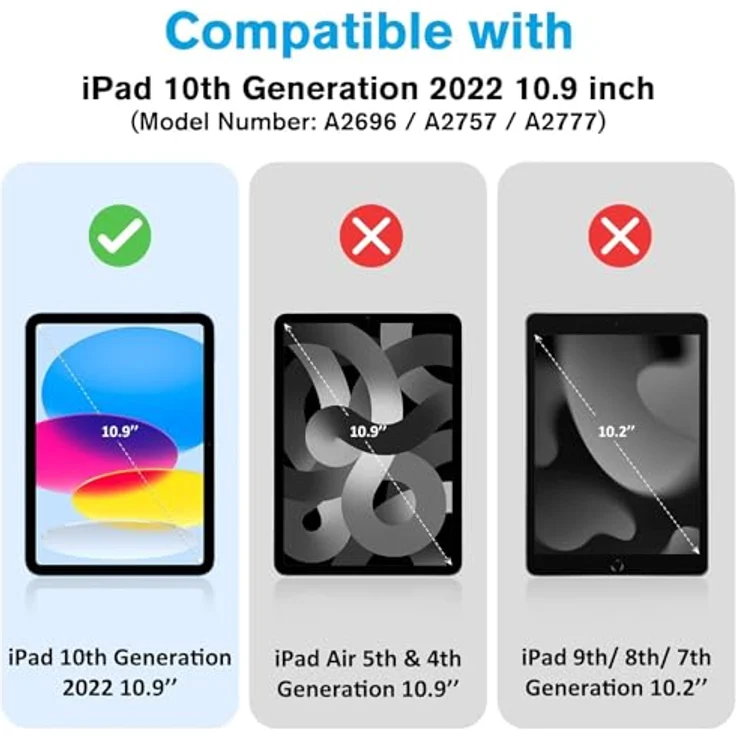 ProCase Hülle für iPad A16 11. Generation 2025 11"/ iPad 10. Generation 2022 10,9'' - Leicht Dünn Hart Schutzhülle mit Auto Wake/Sleep Funktion, Wein – Bild 2