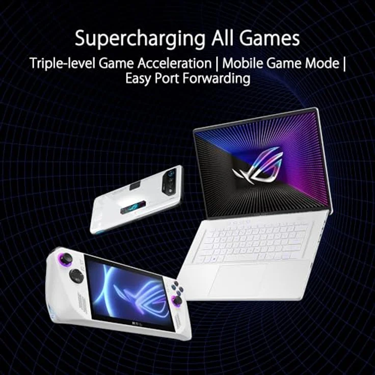 ASUS ROG Rapture GT-BE98 Quad-Band WiFi 7 Gaming Router (320MHz Bandbreite, duale 10G Ports, Backup WAN, Mobile Game Mode, Aura RGB, AiMesh, VPN) – Bild 5