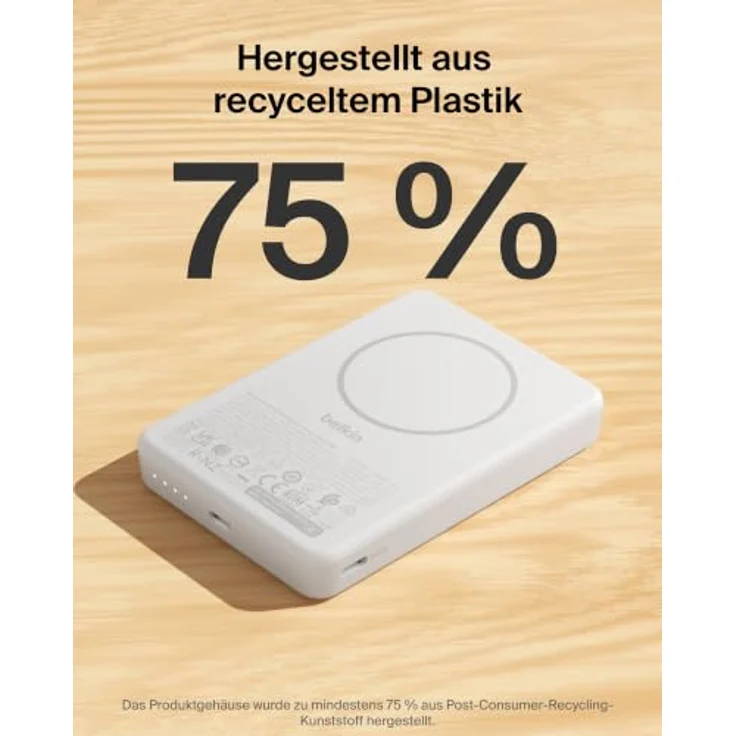 Belkin Boostcharge Slim Magnetische Powerbank 10.000 mAh, 7,5W, Fast Charge, Schwarz – Bild 10