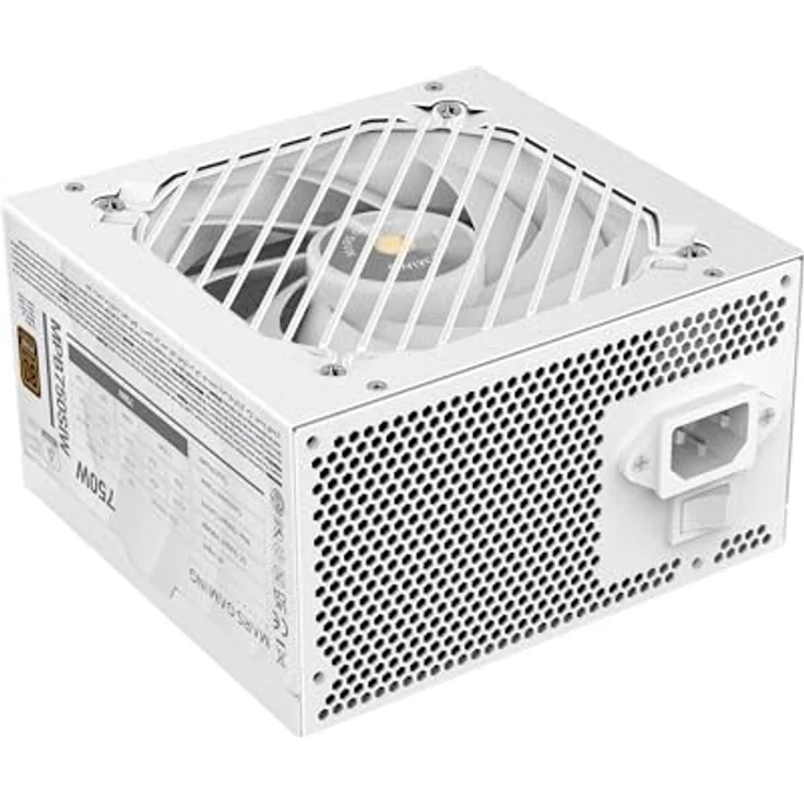 Mars Gaming MPB750SI, PC-ATX-Netzteil 750W, 80Plus Bronze, 90% Effizienz, SI Extreme Silence Lüfter, 7 Jahre Garantie, Weiß – Bild 1