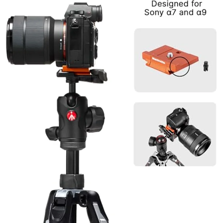 Manfrotto MKBFRTC4GTA-BH Befree GT Carbon Alpha Reisestativ Twist (Drehverschluss) mit Kugelkopf, inkl. Tasche, speziell für Sony Kameras aus Carbon (Traglast: 10kg, Packmaß: 43cm, Gewicht: 1,55kg) – Bild 5