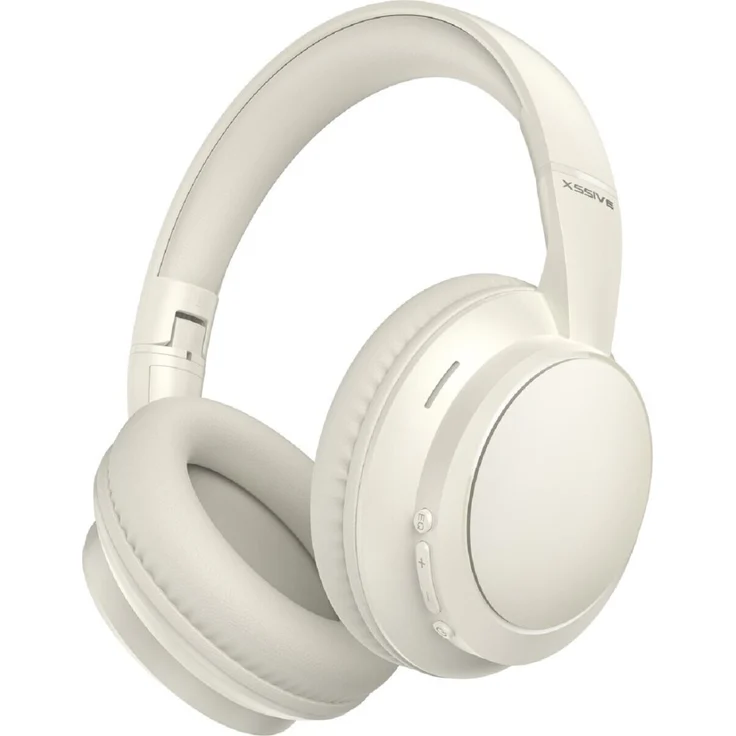 XSSIVE XSS-H12W, Wireless Over-Ear Headset mit Bluetooth 5.0, 20 Stunden Akkulaufzeit, beige