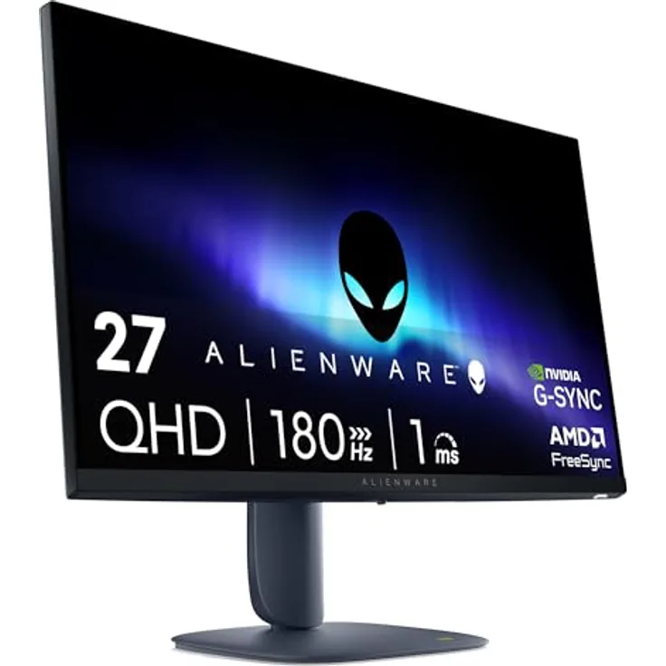 Dell Alienware 27 Gaming Monitor AW2725DM, 27 Zoll QHD (2560 x 1440), 180Hz, Fast IPS, 1ms, G-Sync & FreeSync, HDR400, 95% DCI-P3, 1xDP, 2xHDMI, 3xUSB, 3 Jahre Garantie