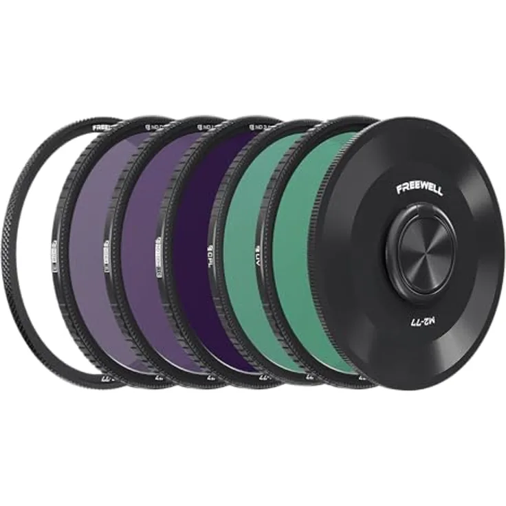 Freewell M2 Series Quick Swap, 77 mm ND-/Graufilter und UV-Filter, Objektivfilter, Schwarz mit schnellem magnetischen Filterwechsel und optischer Exzellenz