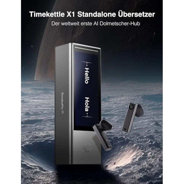 Timekettle Interpreter X1 AI Dolmetscher-Hub, 40-Sprachen Zwei-Wege-Übersetzer-Ohrhörer mit Sprachanrufe aus der Ferne und Übersetzung, Simultanes Übersetzungsgerät für 20-Personen multilinguale Meetings – Bild 2