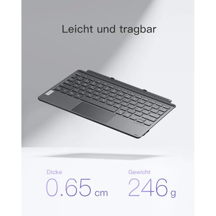 Inateck Tastatur für Surface Go 1&2&3&4, 7 Farben beleuchtung, mit Touchpad Tablet-Tastatur – Bild 3