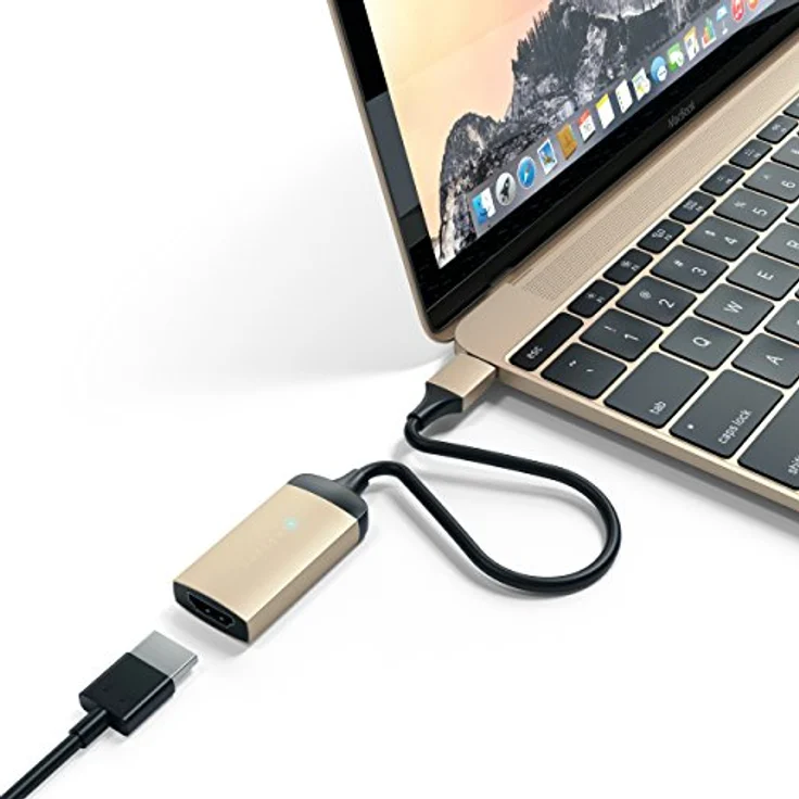 Satechi USB-C auf 4K HDMI Adapter Gold – Bild 2
