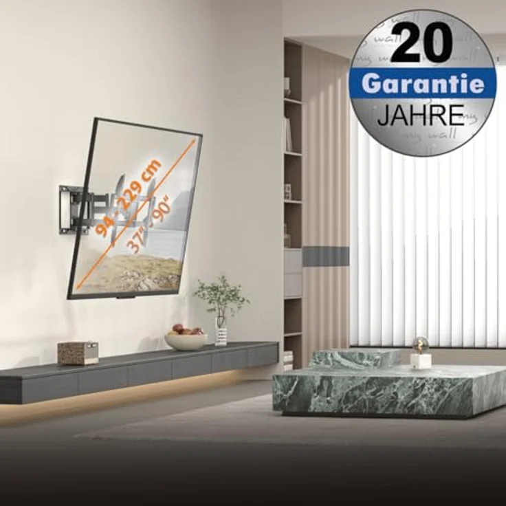 my wall TV-Wandhalterung HF23L, für XXL TV bis 90 Zoll, flexibel einstellbar, Tragkraft bis 75 kg – Bild 2