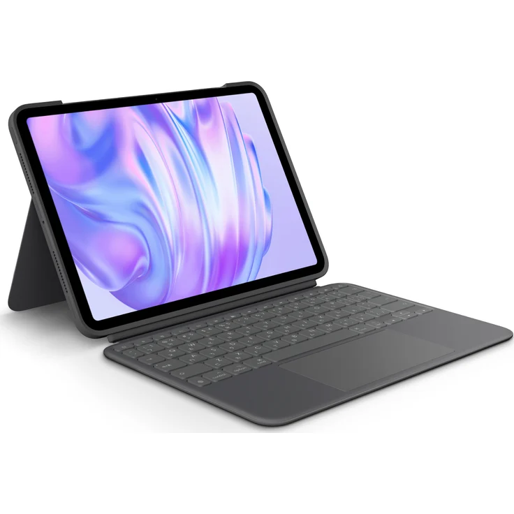 LOGITECH ComboTouch for iPadAir 11inchM4 GRAPHITE, Tastatur-Case mit dünnstem und leichtestem Design und größtem Trackpad aller Zeiten