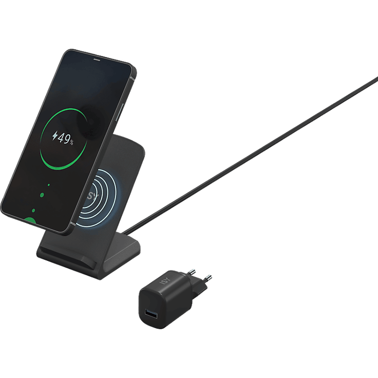 ISY IWQ-2010, 10W Induktive Schnellladestation Universal, Schwarz