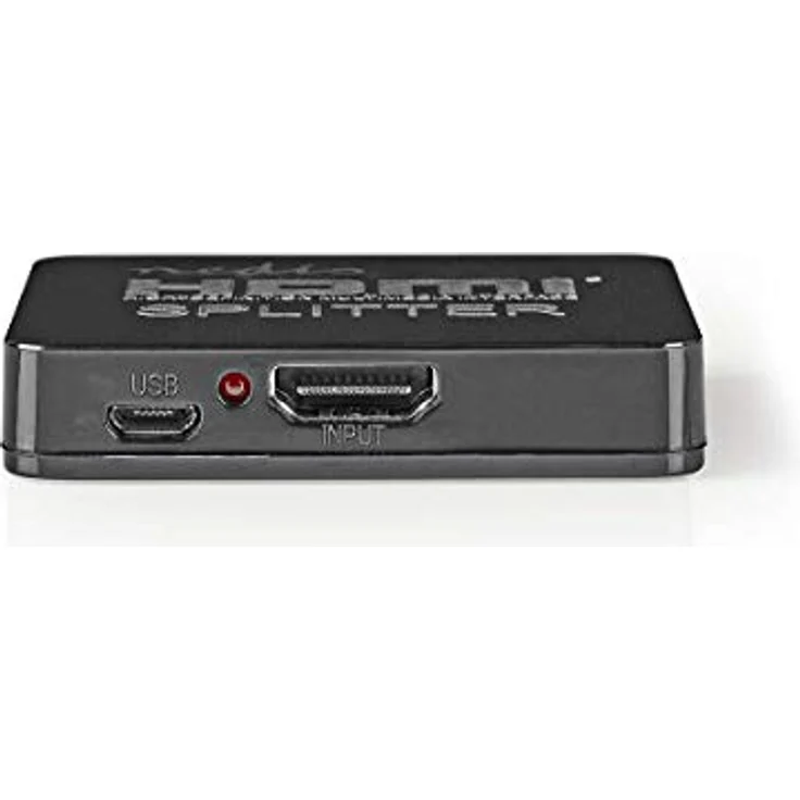 Nedis HDMI ™ Splitter - 2-Port - HDMI™ Eingang - 2X HDMI™ Ausgang - 2.25 Gbps - ABS/PVC - Schwarz – Bild 1