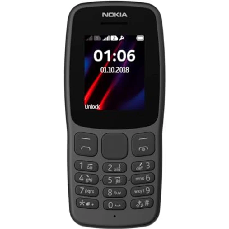 Nokia 106 (2018) 4G Schwarz Dual-SIM, LED-Taschenlampe, 1.8 Zoll Anzeige, 2000 s Lagerung – Bild 3