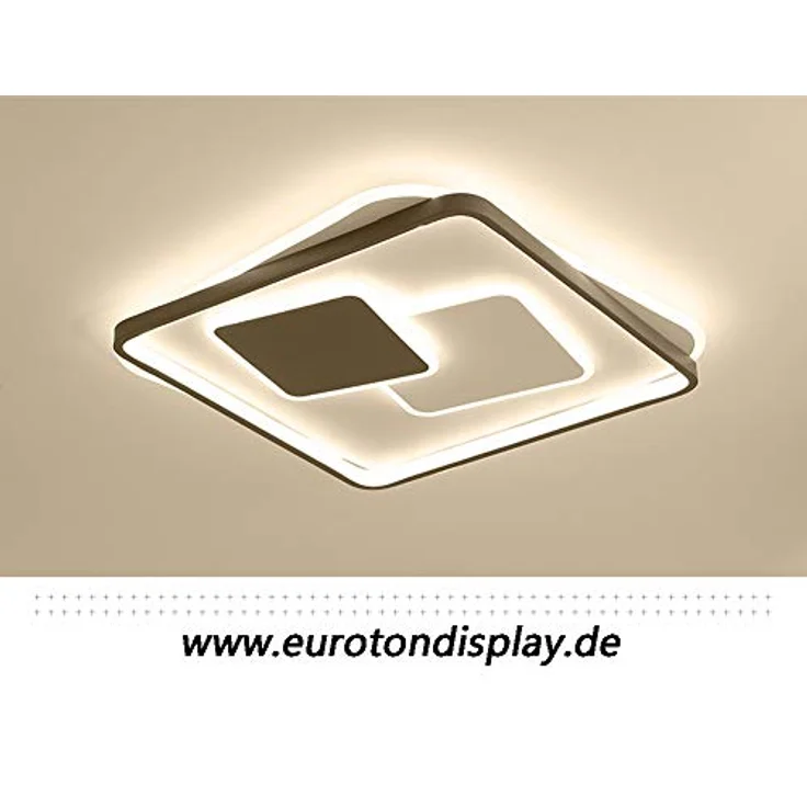 Eurotondisplay NEU Euroton 9643-FX 50x52 cm, H 5,5 cm LED Deckenleuchte mit Fernbedienung Lichtfarbe/Helligkeit einstellbar (weiß/grau) – Bild 4