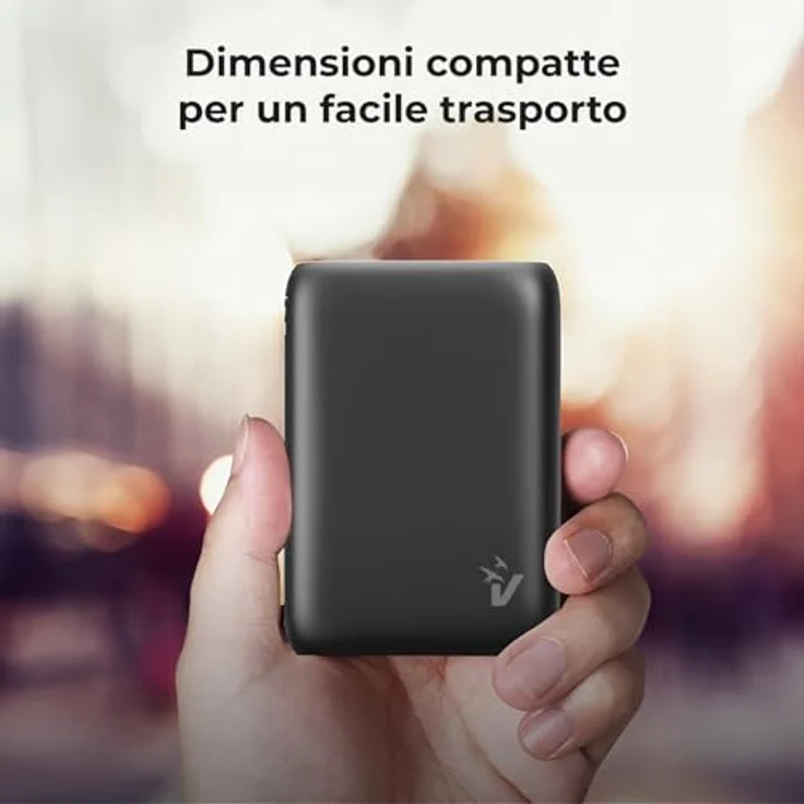 Vultech VPB-WP10BK Power Bank 10000 mAh, LCD-Display, USB-A, Type-C, Quick Charge 3.0, Schwarz – Bild 6