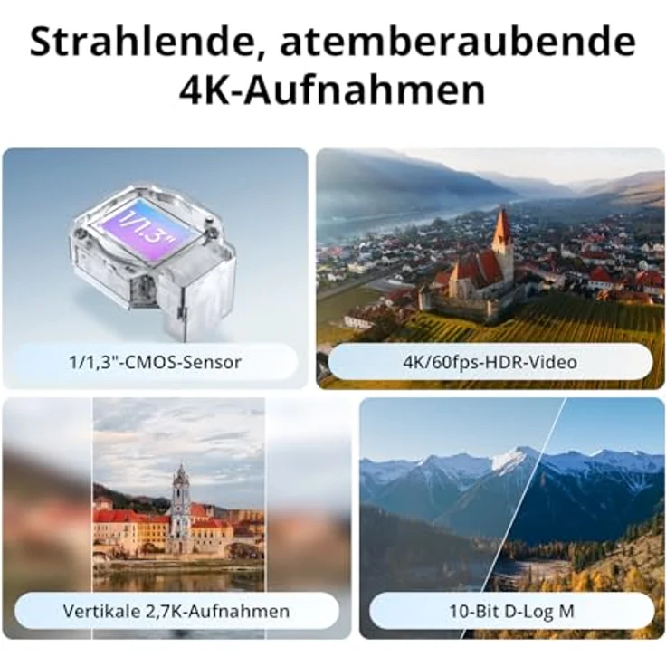 DJI Flip (RC-N3), Drohne mit Kamera 4k, extra leicht, Follow Me Funktion, 13 km Videoübertragung, Handstart, autom. Rückkehr, 31 min Flugzeit - DJI Mini Drohne für Erwachsene in Kohlefaseroptik – Bild 3
