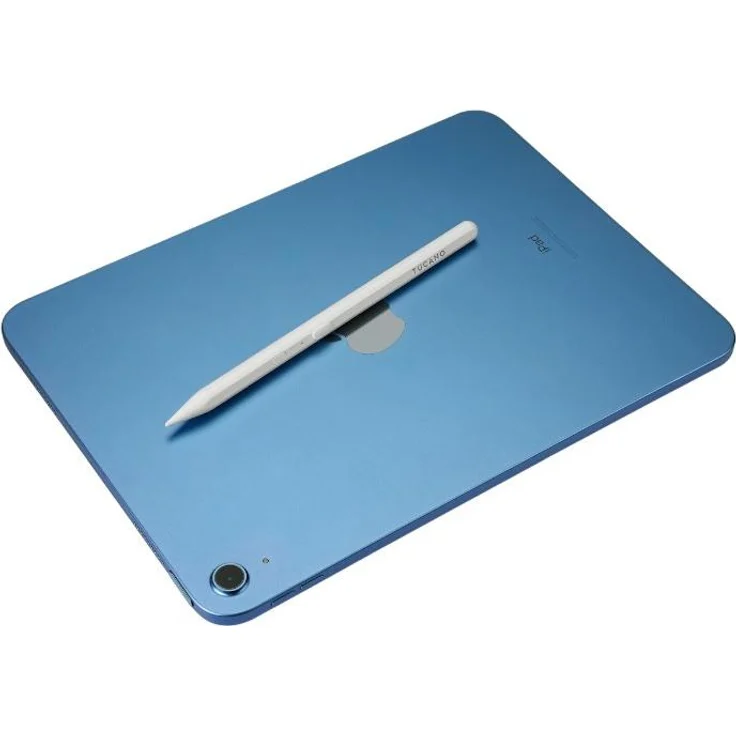 Tucano Pencil 3 Stylus, Eingabestift mit 50 Stunden Akkulaufzeit, Palm Rejection Technologie, Aluminium-Gehäuse, Weiß