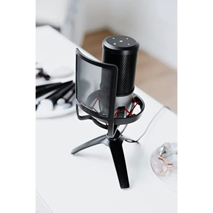 CHERRY UM POP FILTER, Popschutz für USB-Mikrofone CHERRY UM 3.0, UM 6.0 ADVANCED, UM 9.0 PRO RGB, Popfilter für weniger Knall- und Zischgeräusche, einfach montiert, schwarz – Bild 4