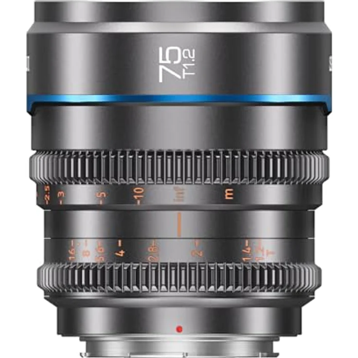 SIRUI Night Walker 75mm T1.2 Manuelles Kinoobjektiv für MFT-Mount, S35 Prime mit großer Blende, Grau – Bild 1